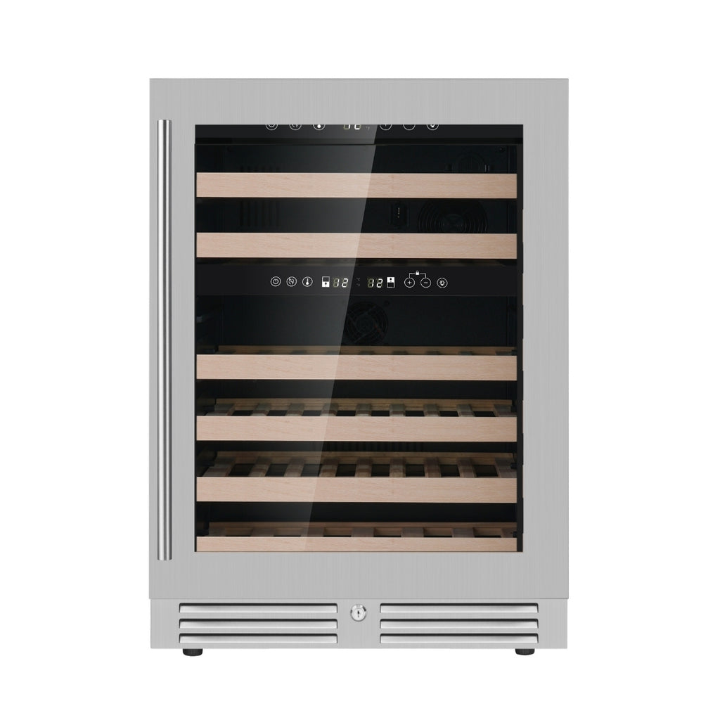 KingsBottle 24” Dual Zone Wine Cooler | Holds 46 Bottles | KBU145DX