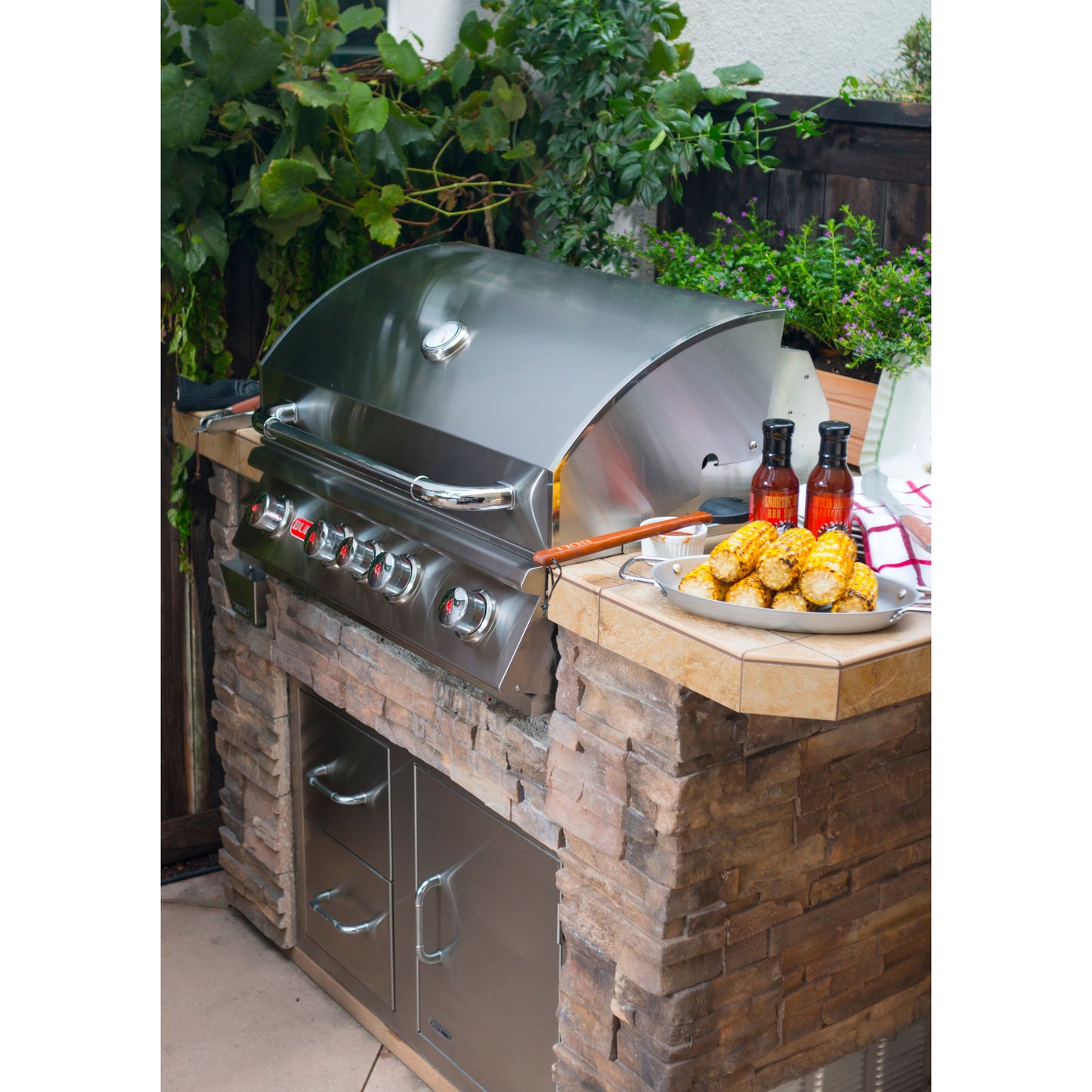 Bull Angus 30" Gas Grill | 4 Infrared Burners & Rotisserie Spit | Built-in or Freestanding on Cart