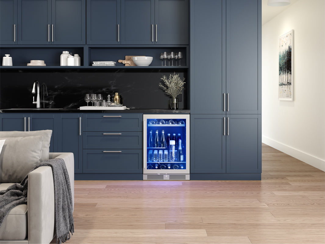 Zephyr Presrv 24" Single Zone Beverage Center | Holds 112 Cans | PRB24C01BG