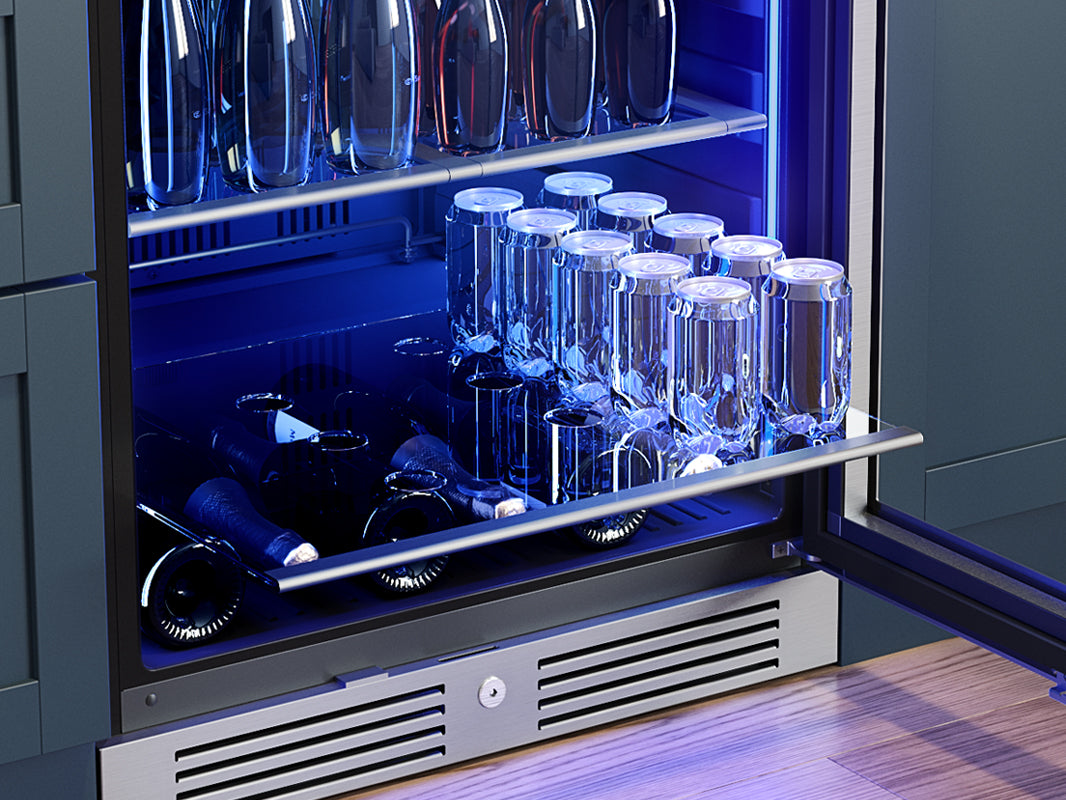 Zephyr Presrv 24" Single Zone Beverage Center | Holds 112 Cans | PRB24C01BG