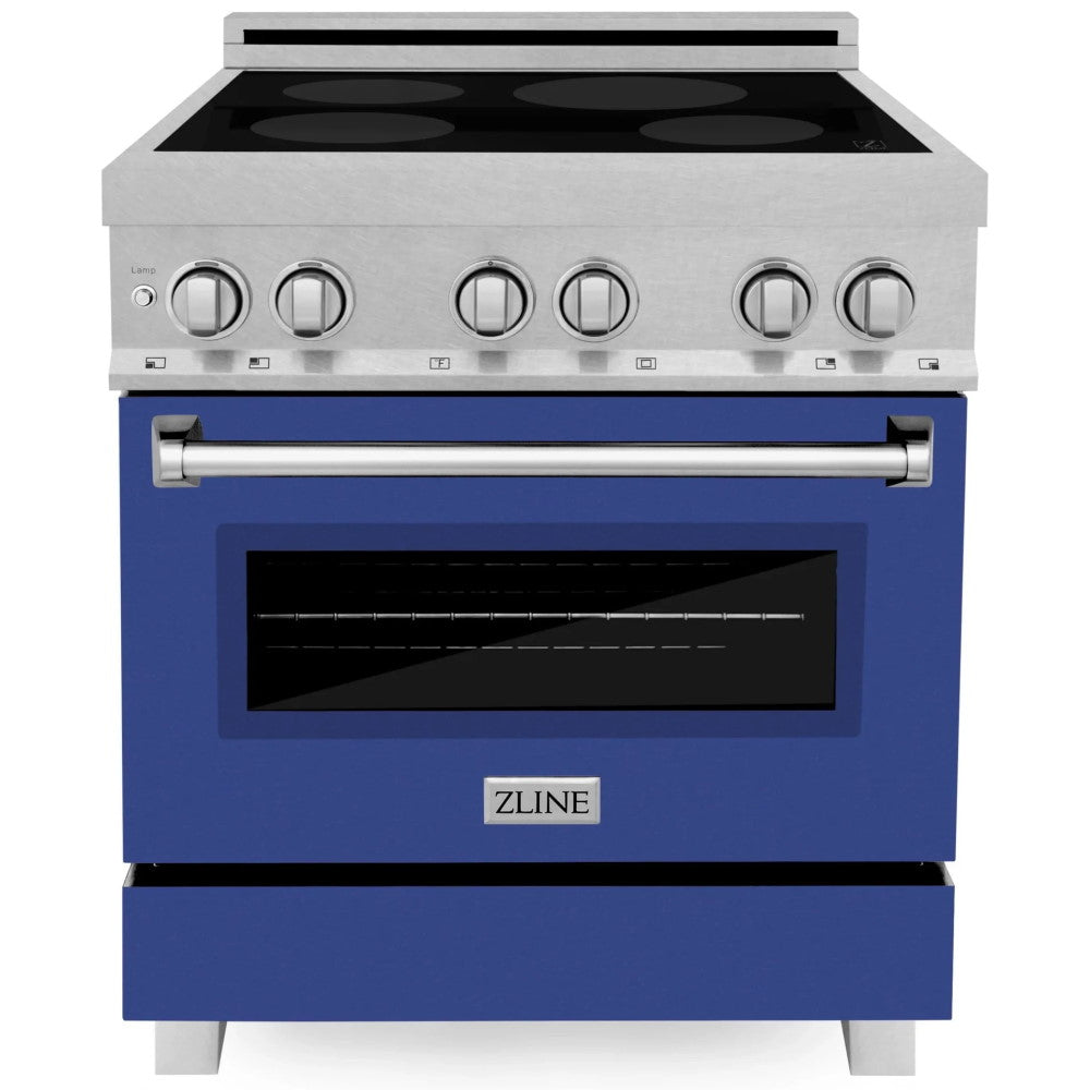 ZLINE 30" 4.0 cu. ft. Induction Range in DuraSnow® with a 4 Element Stove and Electric Oven (RAINDS-30)