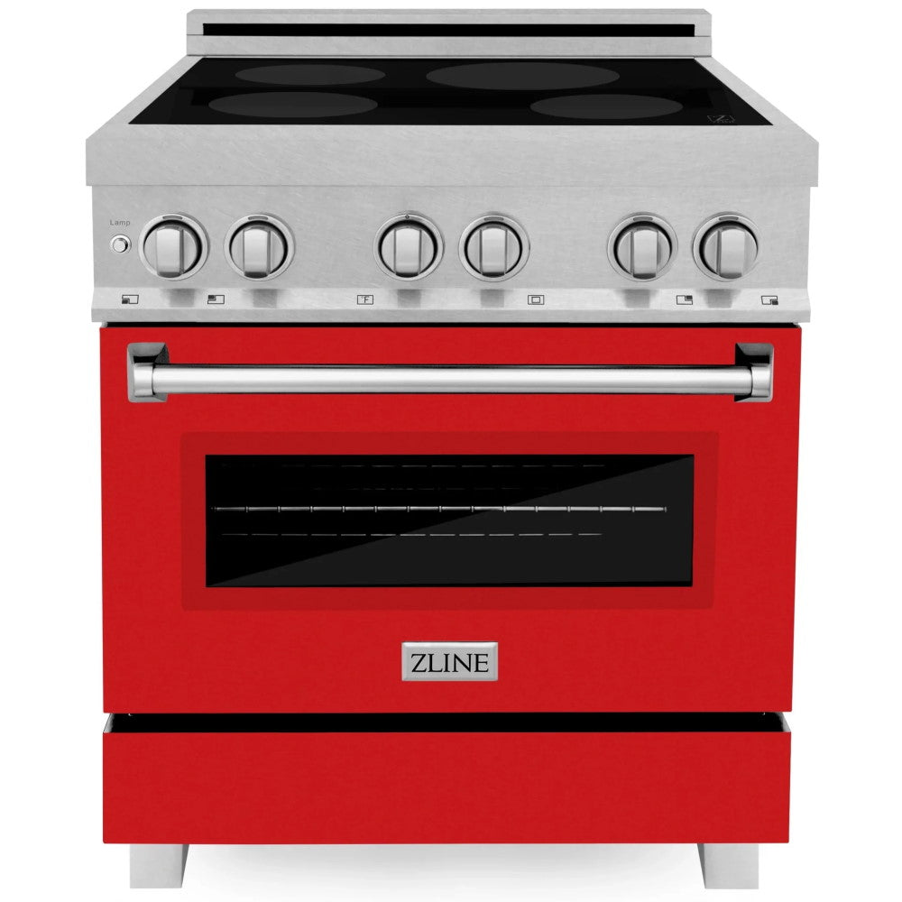 ZLINE 30" 4.0 cu. ft. Induction Range in DuraSnow® with a 4 Element Stove and Electric Oven (RAINDS-30)