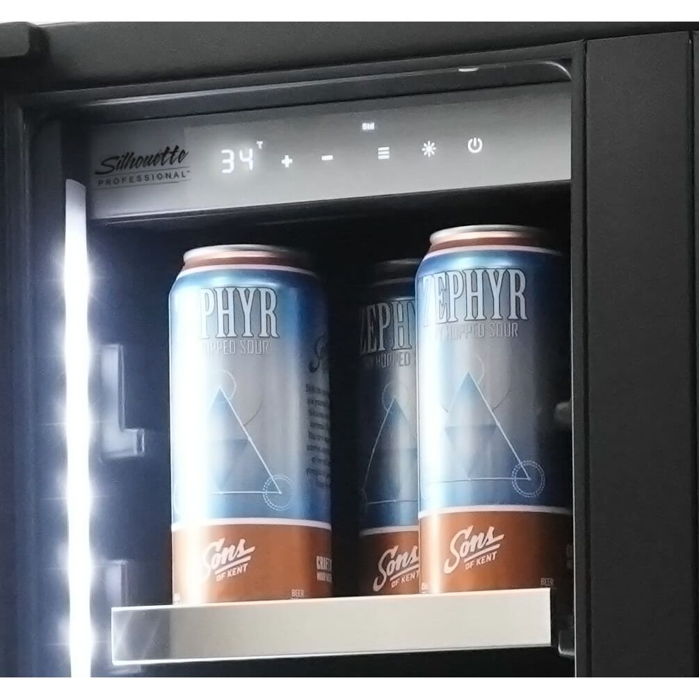 Danby Silhouette Lorraine | 24" Dual Zone Wine & Beverage Center Combo | Holds 61 Cans, 21 Bottles