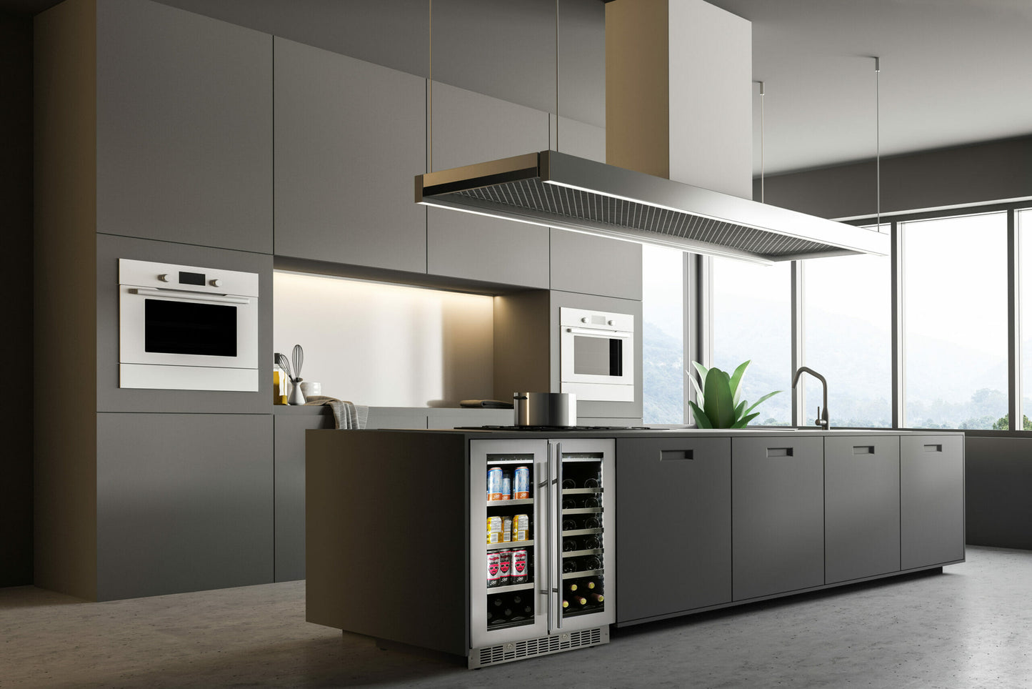 Danby Silhouette Lorraine | 24" Dual Zone Wine & Beverage Center Combo | Holds 61 Cans, 21 Bottles