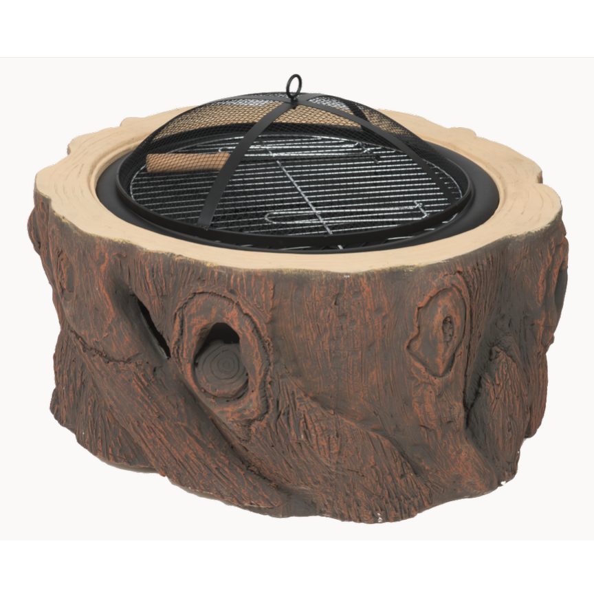 Dagan Stump Design Wood Burning Fire Pit
