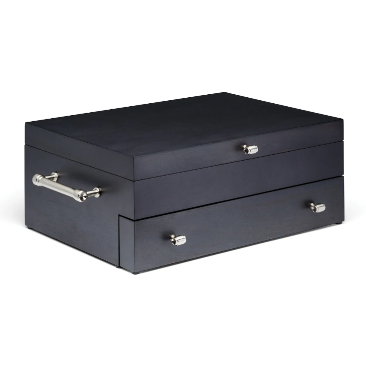 Reed & Barton Charcoal Flatware Chest | Holds 250 Pieces and Service For 12