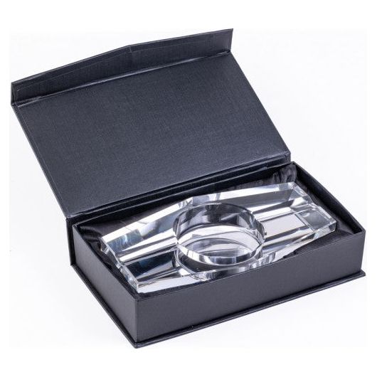 Hexagon Crystal Cigar Ashtray in Gift Box