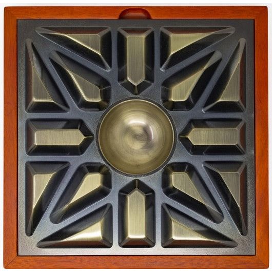 Smokin Ash Urban MatrX Cigar Ashtray with Contemporary Design & Solid Wood Base
