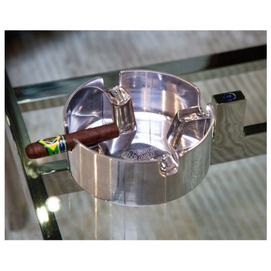 Smokin Ash Baltimore Cigar Ashtray - Polished Cast Aluminum