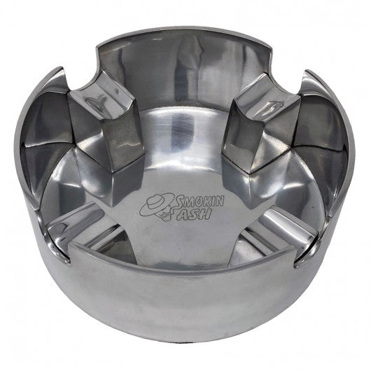 Smokin Ash Baltimore Cigar Ashtray - Polished Cast Aluminum
