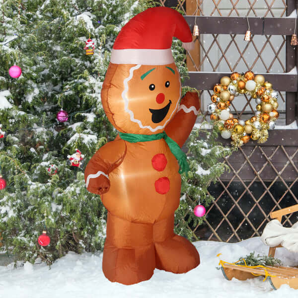 50.5" Gingerbread Man- Inflatable Christmas Decoration