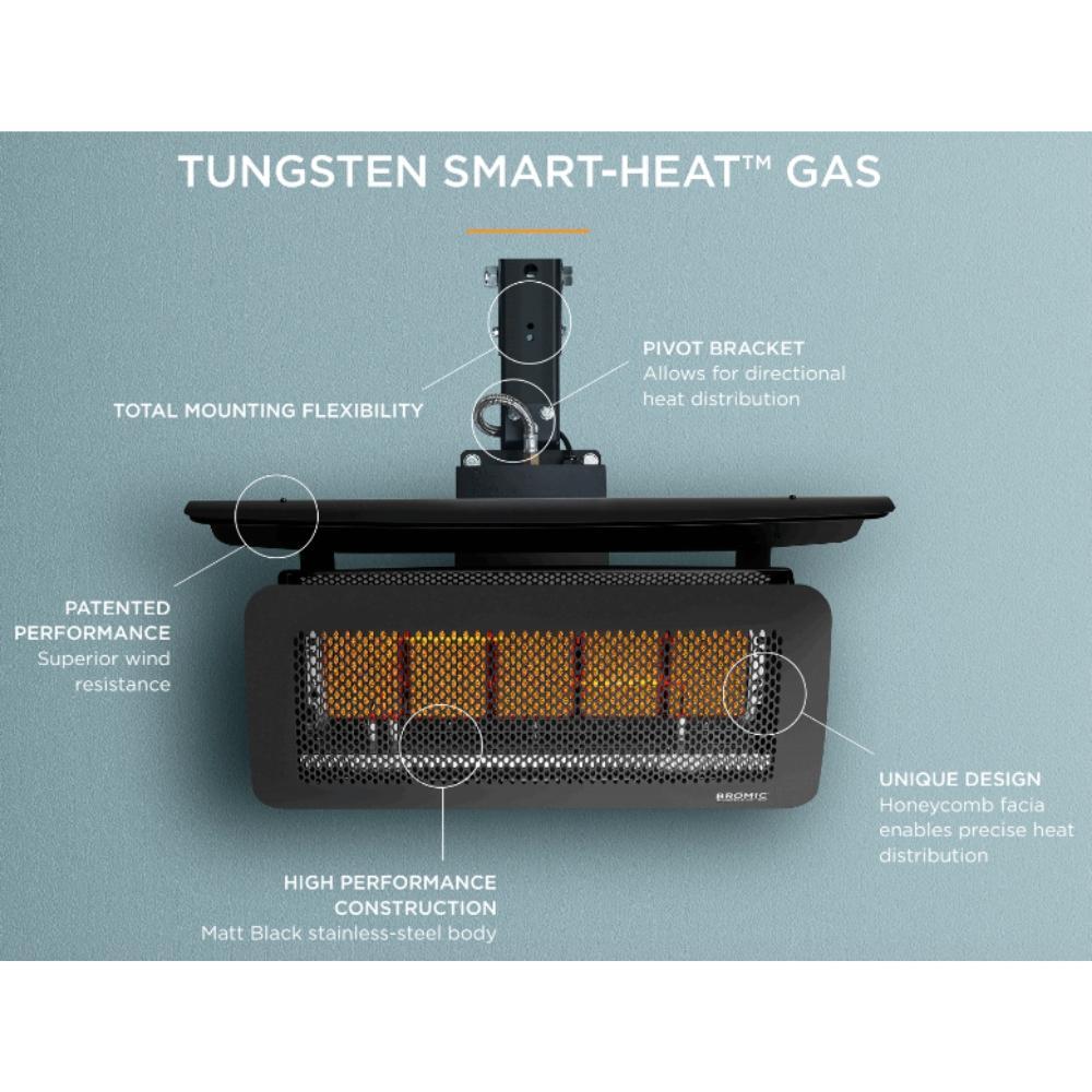 Bromic Tungsten Smart-Heat Gas Patio Heater Built In