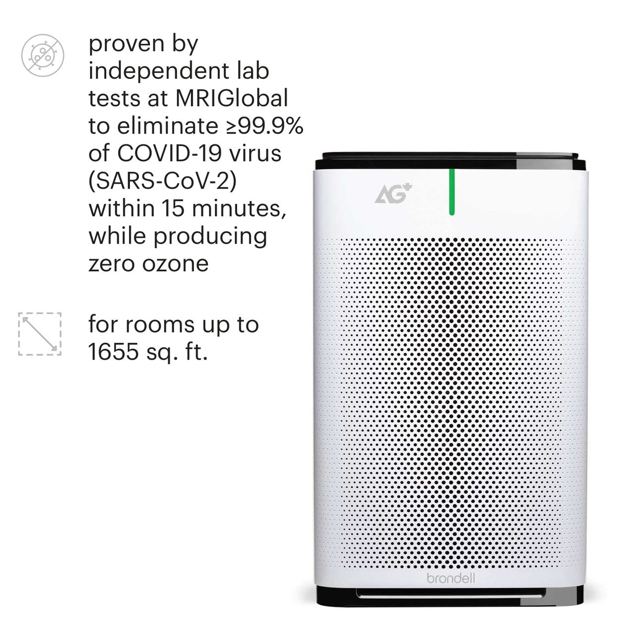 Brondell Pro Sanitizing Air Purifier with AG+ Technology