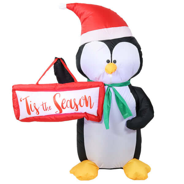 46.5" Jolly Holiday Penguin- Inflatable Christmas Decoration