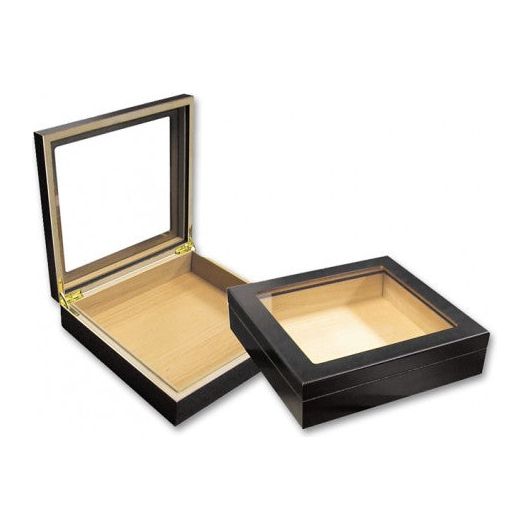 Chateau Glass top Small Humidor with Humidifier | Holds 20 Cigars