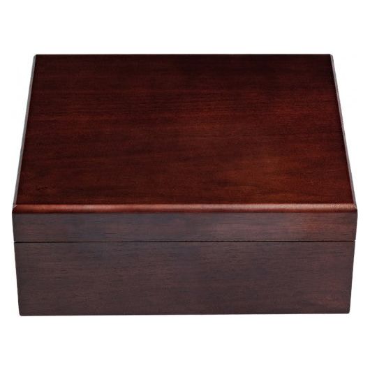 Chardonnay Dark Authentic Walnut Humidor with Humidifier & Hygrometer | Holds 50 Cigars