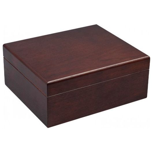 Chardonnay Dark Authentic Walnut Humidor with Humidifier & Hygrometer | Holds 50 Cigars