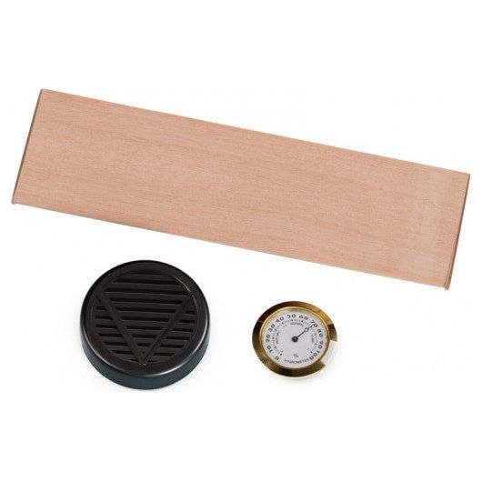 Chardonnay Dark Authentic Walnut Humidor with Humidifier & Hygrometer | Holds 50 Cigars
