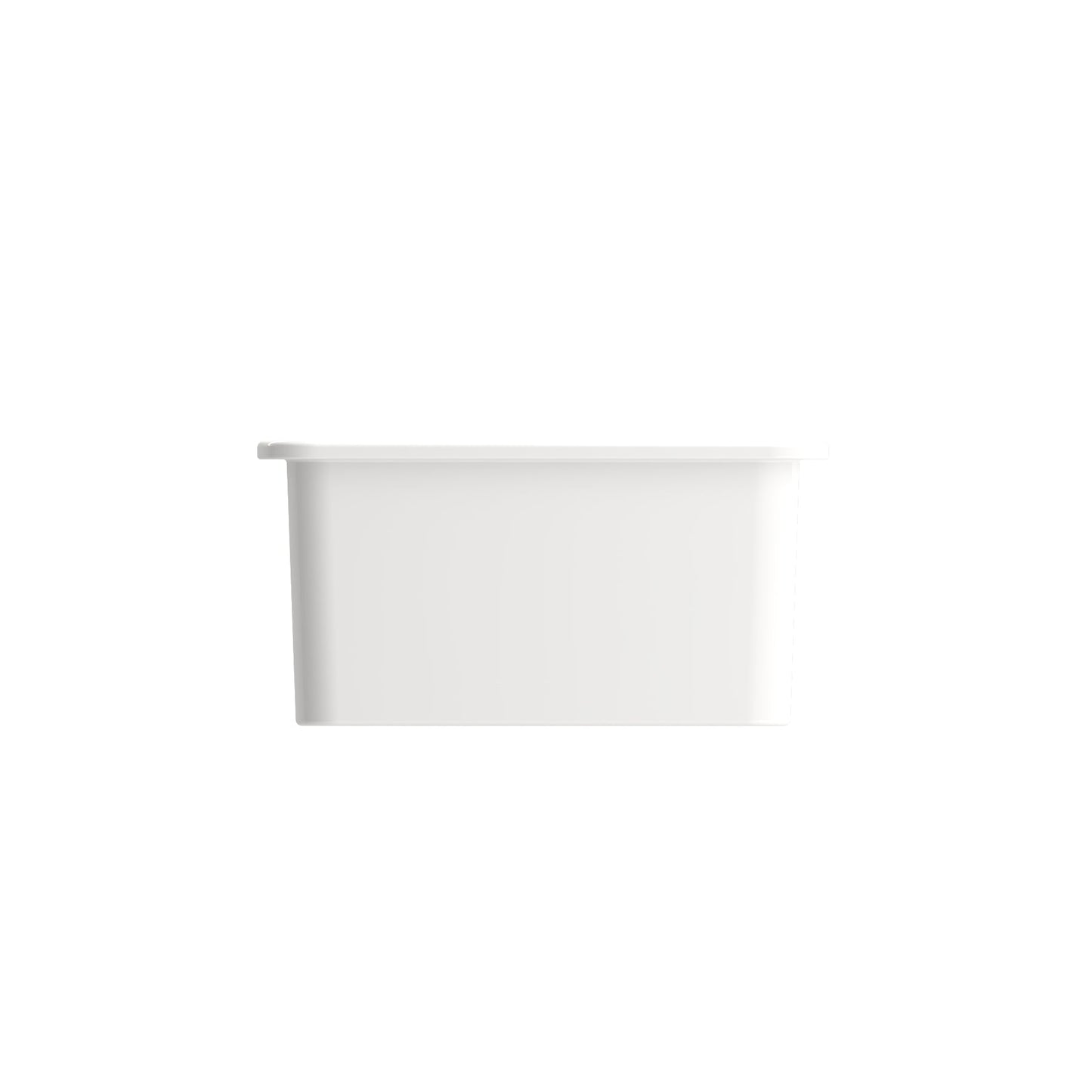 BOCCHI SOTTO 18" Fireclay Modern Undermount Single Bowl Kitchen Sink with Protective Bottom Grid and Strainer