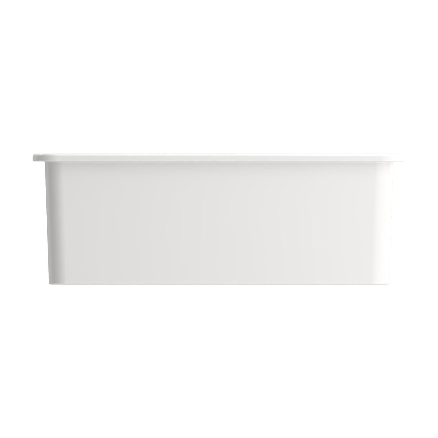 BOCCHI SOTTO 27" Fireclay Modern Undermount Single Bowl Kitchen Sink with Protective Bottom Grid and Strainer