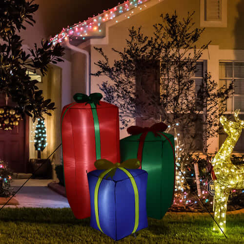49.5" Present Trio- Inflatable Christmas Decoration