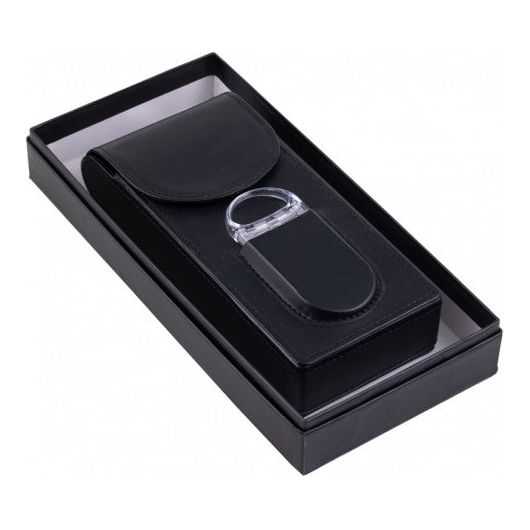 3 Cigar Leather Case with Magnetic Closure & Cutter