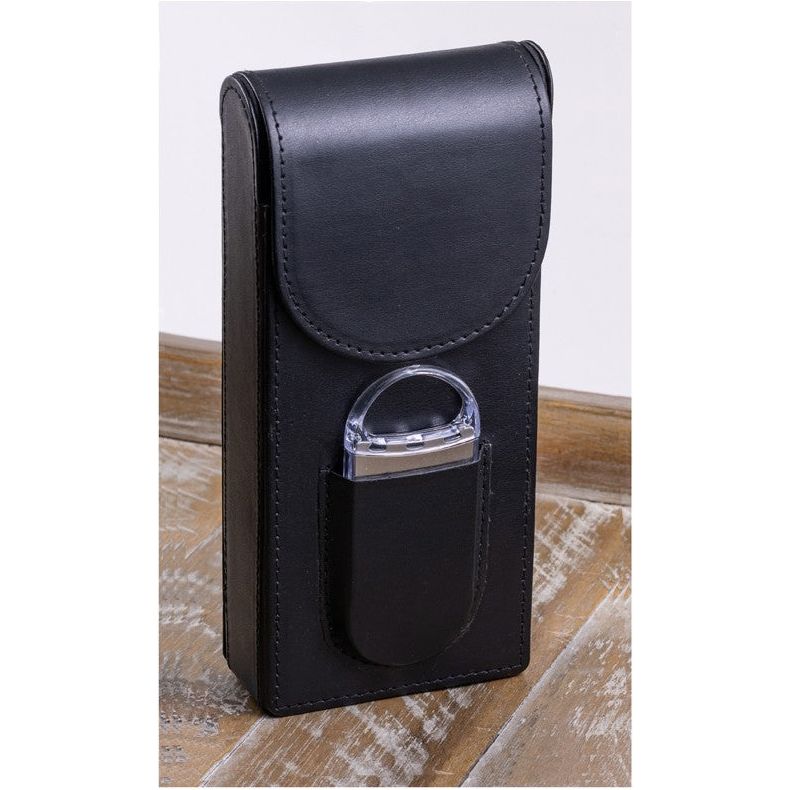 3 Cigar Leather Case with Magnetic Closure & Cutter