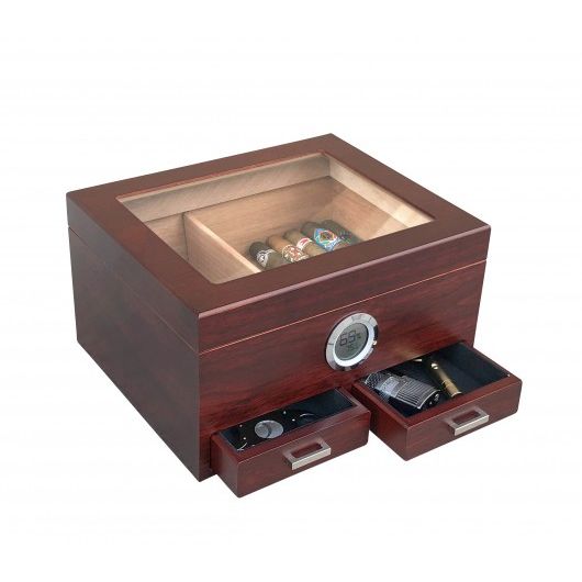 Chalet Desktop Cigar Humidor | Holds 50 Cigars
