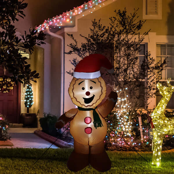 50.5" Gingerbread Man- Inflatable Christmas Decoration