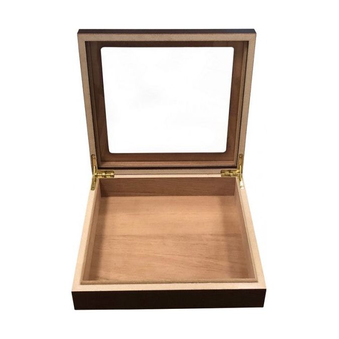 Chateau Glass top Small Humidor with Humidifier | Holds 20 Cigars