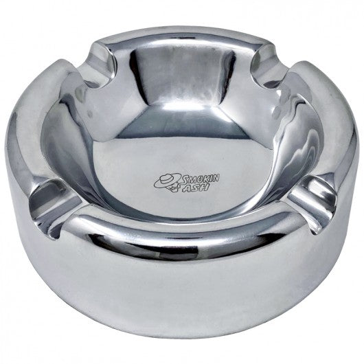 Smokin Ash Lexington Cigar Ashtray - Polished Cast Aluminum
