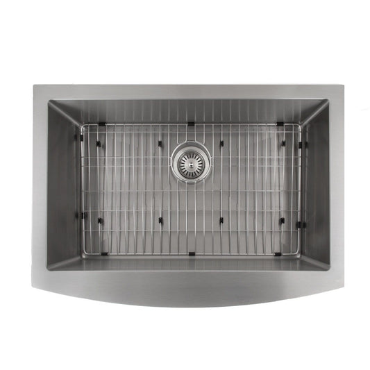 ZLINE Zermatt Farmhouse 30" Undermount Single Bowl Sink in Stainless Steel (SAS-30)