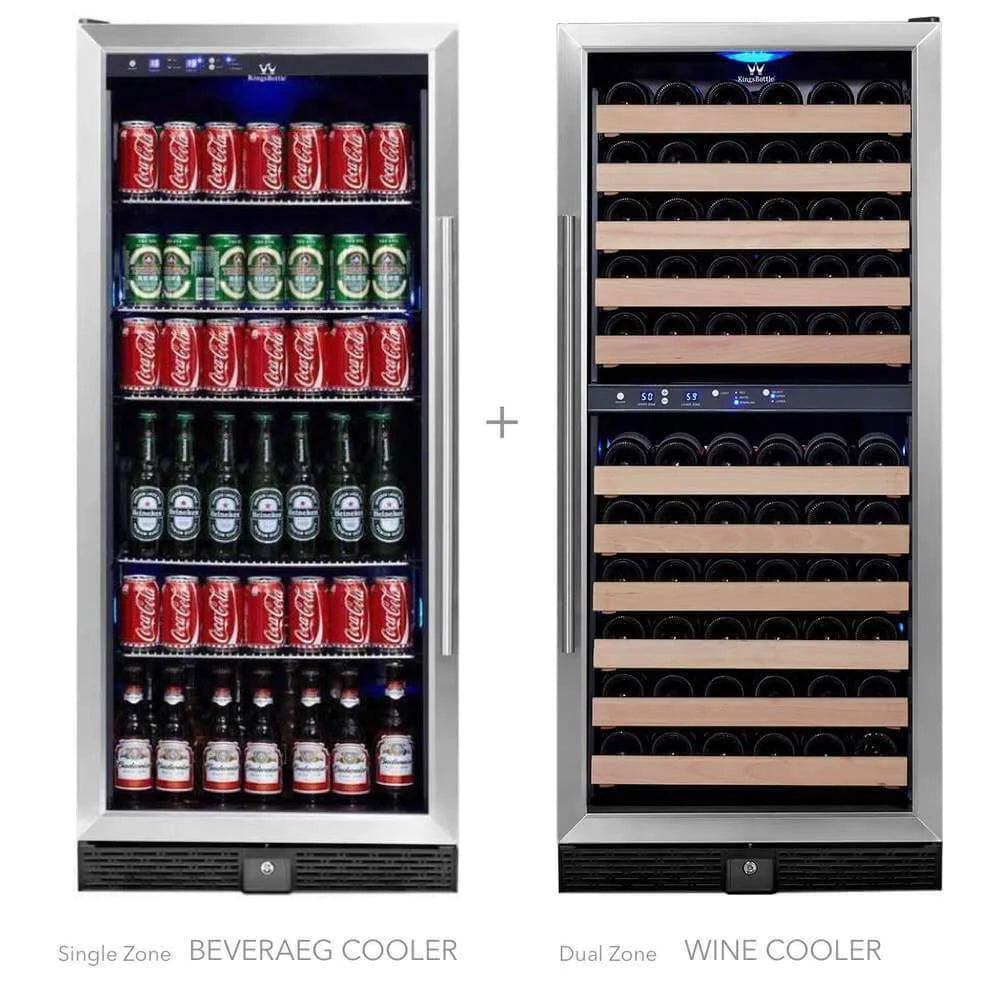 KingsBottle 48” Wide Wine and Beverage Cooler