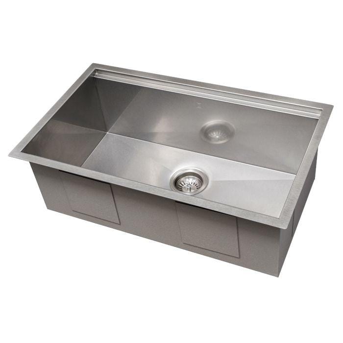 ZLINE Garmisch 30" Undermount Single Bowl Sink in DuraSnow® Stainless Steel with Accessories (SLS-30S)