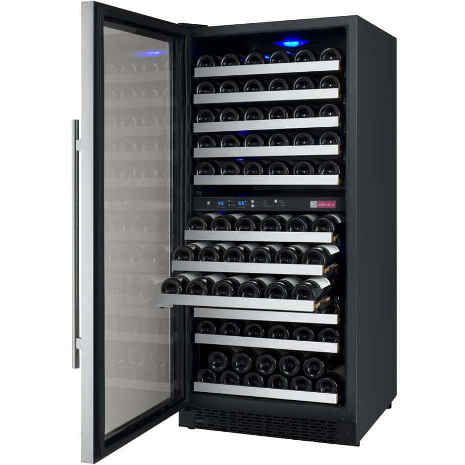 Allavino 24” 121 Bottle Dual Zone Wine Cooler | Tru-Vino Technology and FlexCount II Shelving