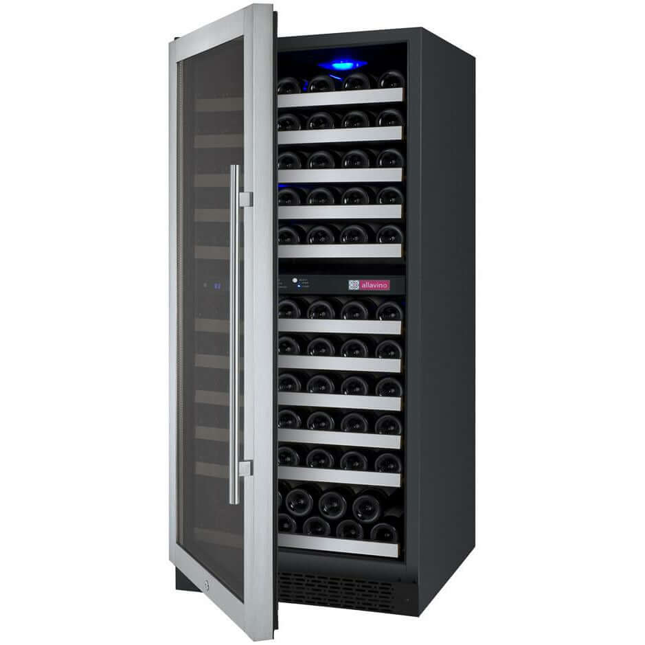 Allavino 24” 121 Bottle Dual Zone Wine Cooler | Tru-Vino Technology and FlexCount II Shelving