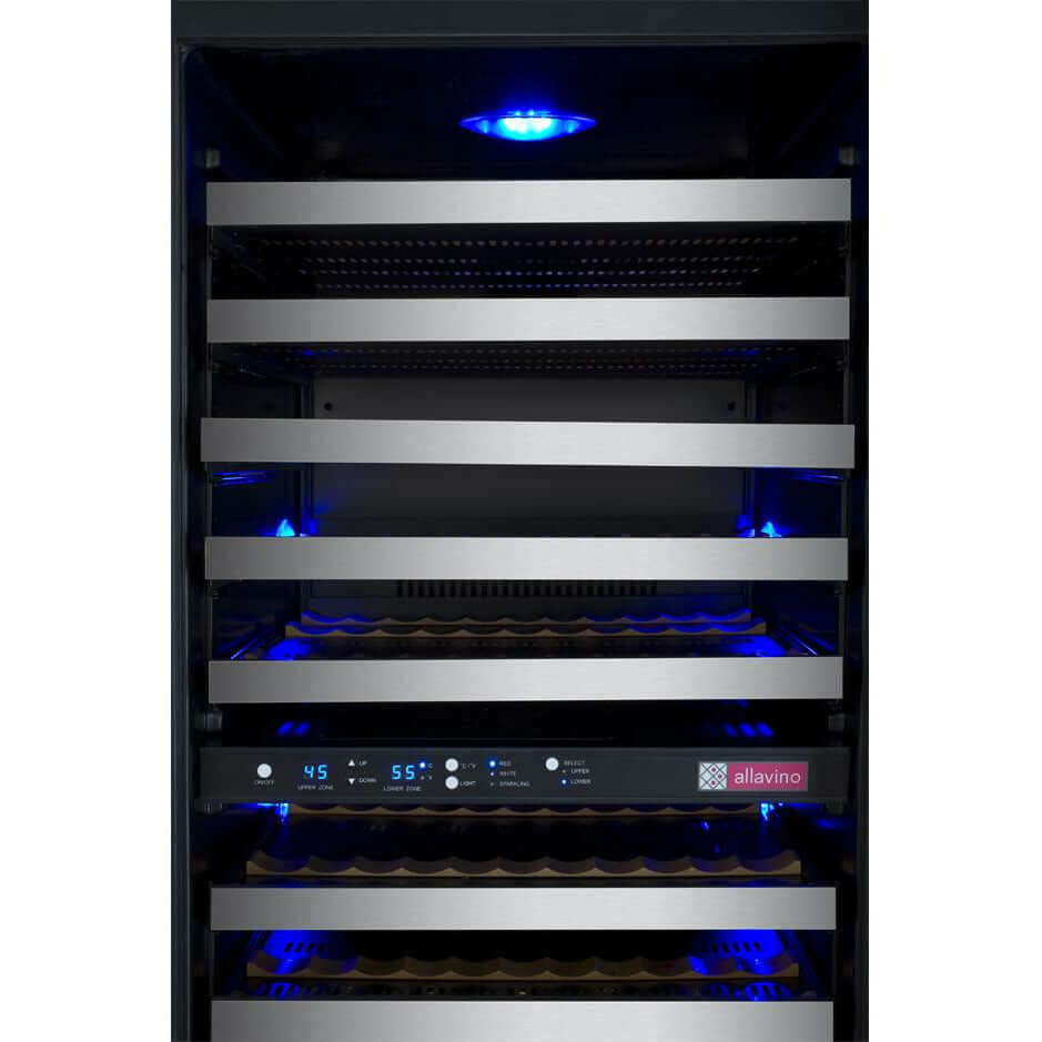 Allavino 24” 121 Bottle Dual Zone Wine Cooler | Tru-Vino Technology and FlexCount II Shelving