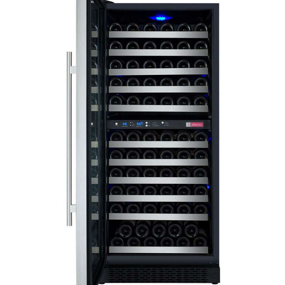 Allavino 24” 121 Bottle Dual Zone Wine Cooler | Tru-Vino Technology and FlexCount II Shelving
