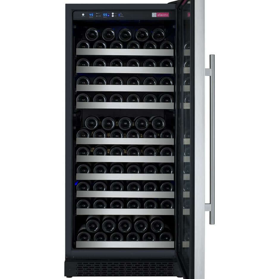 Allavino 24” 128 Bottle Single Zone Wine Cooler | Tru-Vino Technology and FlexCount II Shelving