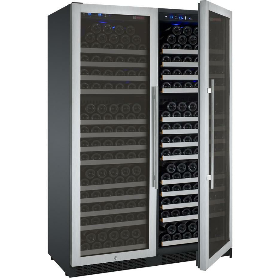 Allavino 47” Wide | 354 Bottle Dual Zone Side-by-Side Wine Cooler | Tru-Vino Technology and FlexCount II Shelving