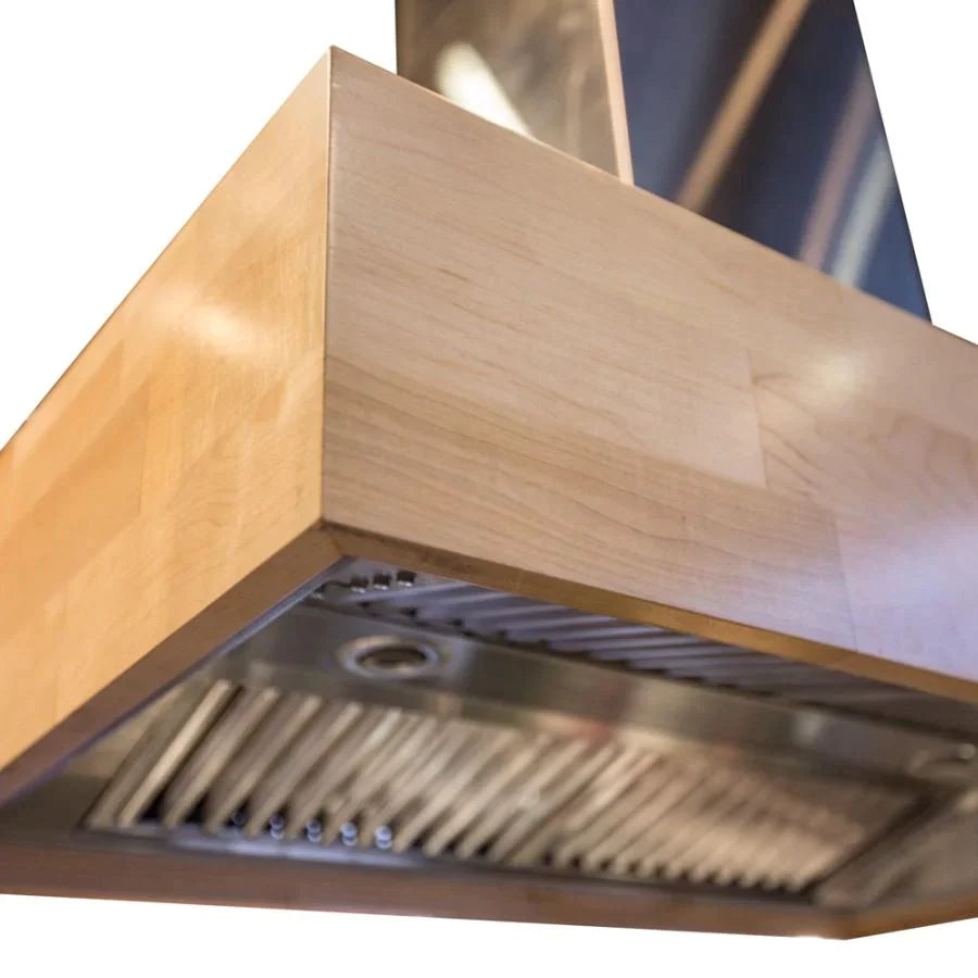 ZLINE 681iM Designer Series Wooden Island Mount Range Hood