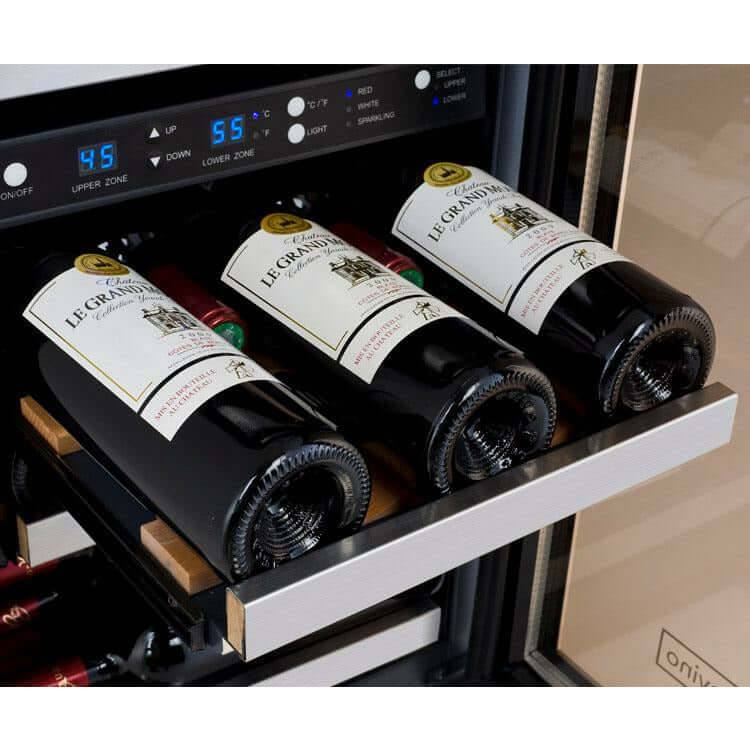 Allavino 30” Wide Triple Zone Side-by-Side Wine & Beverage Center Combo | Holds 30 Bottles/88 Cans | Tru-Vino Technology and FlexCount II Shelving