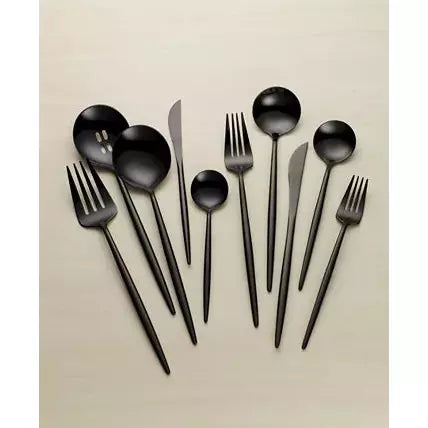 Skandia Zephyr Black 45 Piece Flatware Set