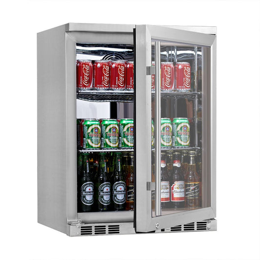 KingsBottle 24” Wide Beverage Center | Holds 126 Cans | Heated Glass Door | KBU55M