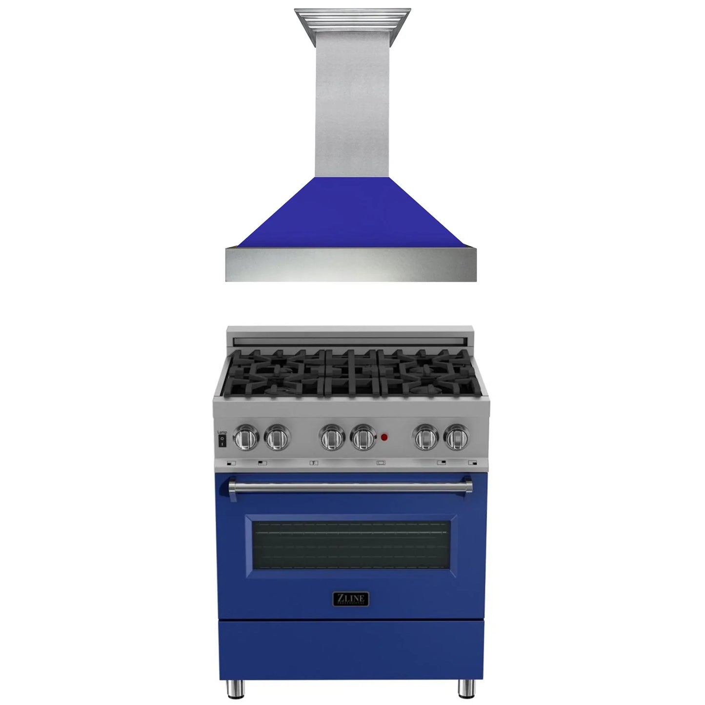 ZLINE 2 Piece Kitchen Package | Dual Fuel Range and Convertible Vent Range Hood