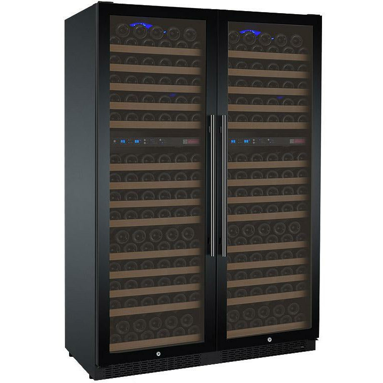 Allavino 47” Wide | 344 Bottle Four Zone Side-by-Side Wine Cooler | Tru-Vino Technology and FlexCount II Shelving