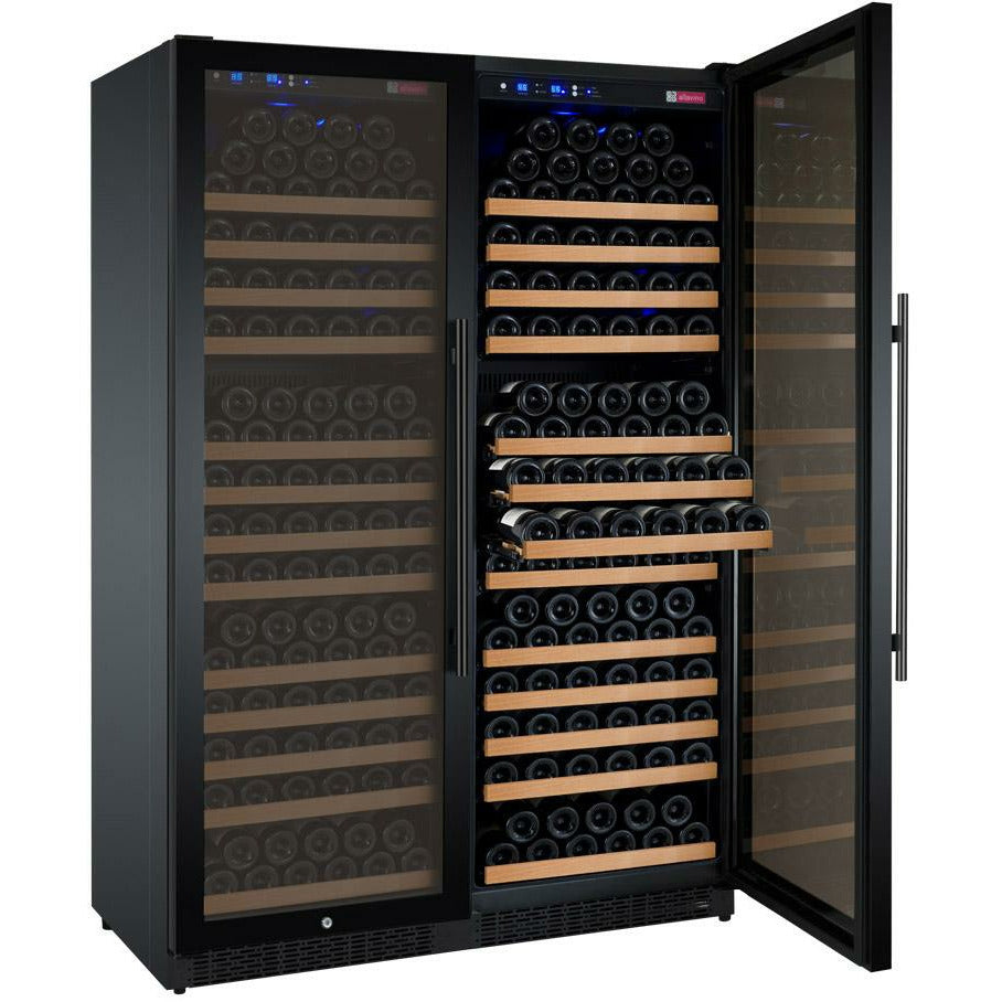 Allavino 47” Wide | 354 Bottle Dual Zone Side-by-Side Wine Cooler | Tru-Vino Technology and FlexCount II Shelving