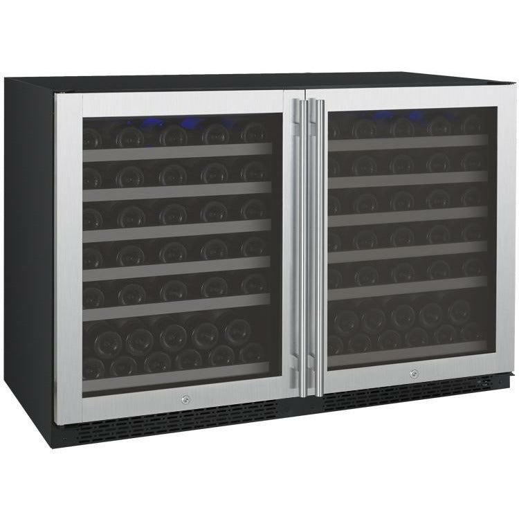 Allavino 47” Wide | 112 Bottle Dual Zone Side-by-Side Wine Cooler | Tru-Vino Technology and FlexCount II Shelving
