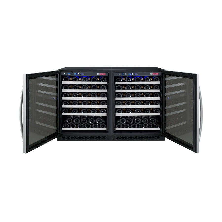 Allavino 47” Wide | 112 Bottle Dual Zone Side-by-Side Wine Cooler | Tru-Vino Technology and FlexCount II Shelving