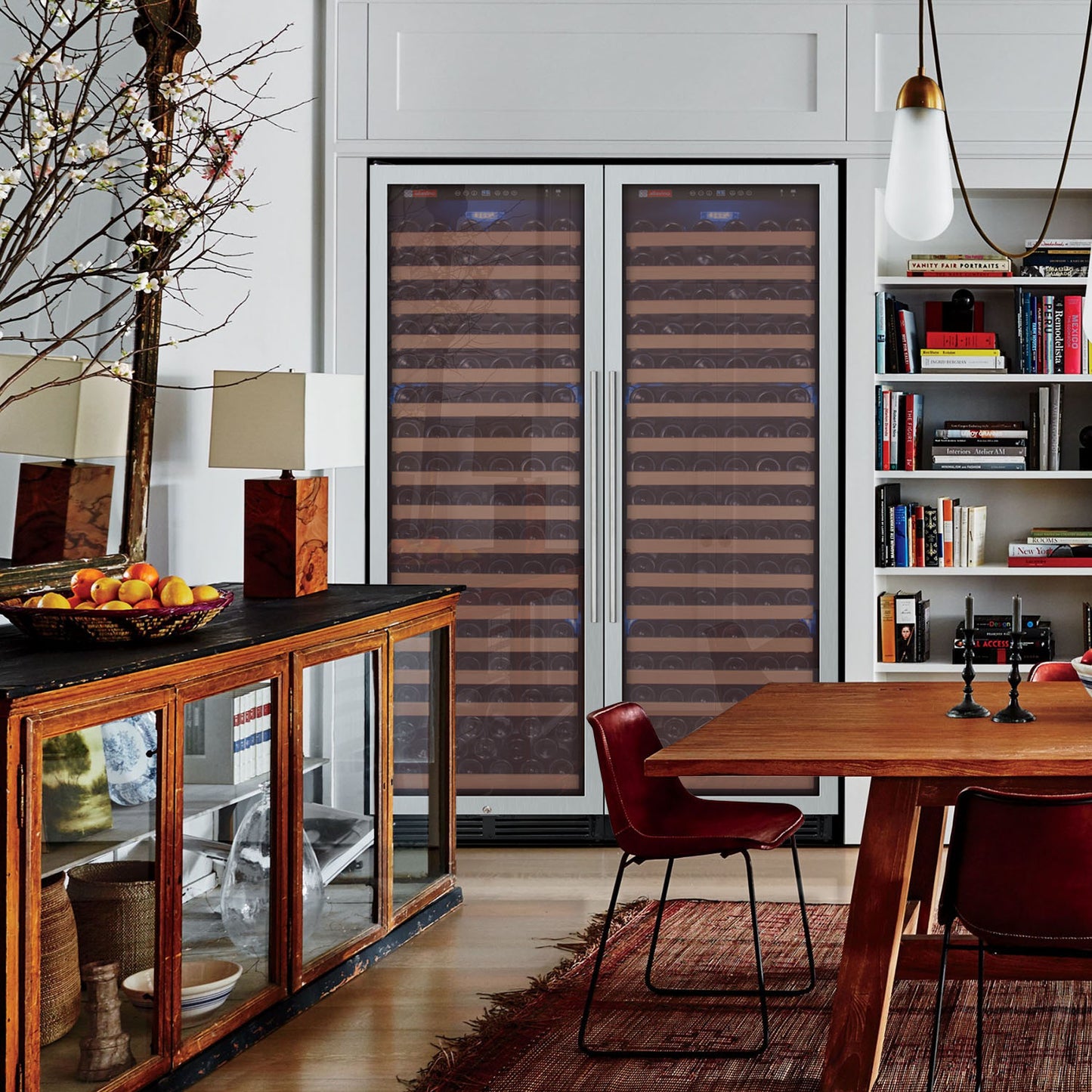 Allavino 48" Wide | 348 Bottle Dual Zone Side-by-Side Wine Cooler | Tru-Vino Technology and FlexCount II Shelving